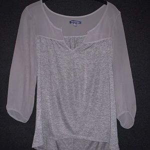 American Eagle Outfitters Gray Long Sleeve Top